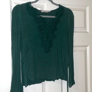 Emerald green blouse